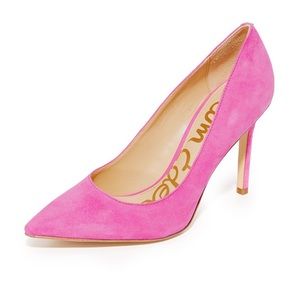 Pink Suede Hazel Heels